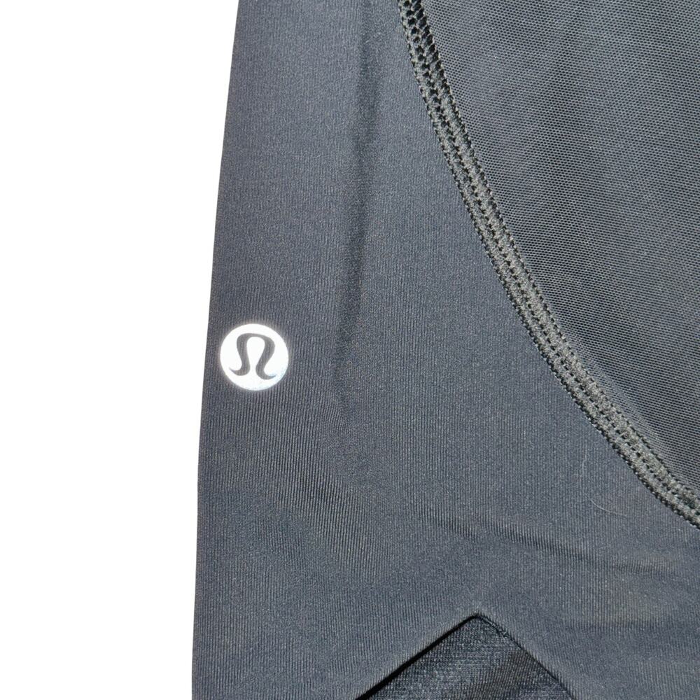 Lululemon Home Stretch Crop Women's Size 6 Melanite Gray Full On Luxtreme Mesh - Picture 5 of 7